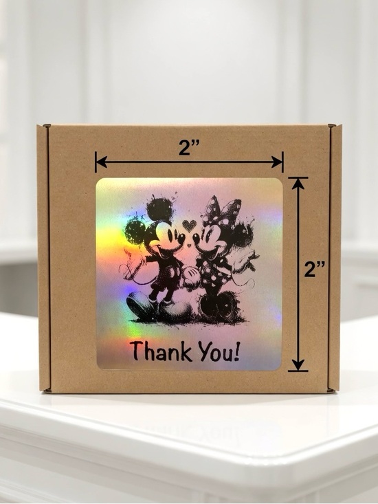 Other - Mickey & Minnie Mouse Thank You Stickers 2”x2”-100ct. New